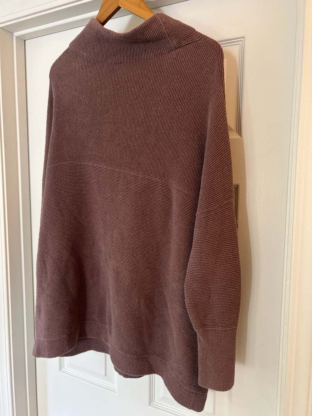 Free People Ottoman Slouchy Tunic Sweater Nutmeg Taupe - Picture 9 of 10